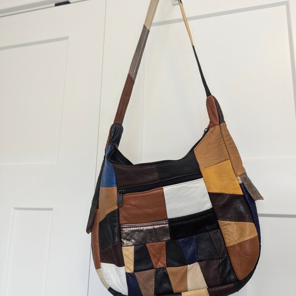 SUPER SOFT! Genuine leather patchwork lined purse from Mexico! - Picture 3 of 3